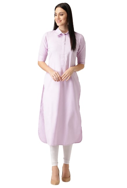 Libas Purple Checks Polyester Pathani Kurta Libas Purple Checks Polyester Pathani Kurta
