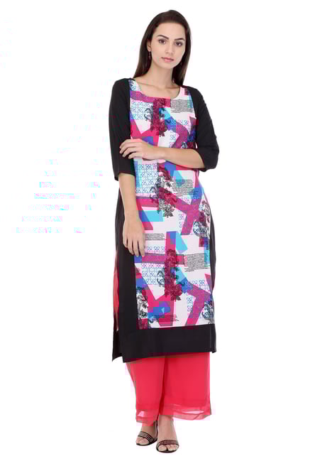 W Multicolor Printed Cotton Kurta W Multicolor Printed Cotton Kurta