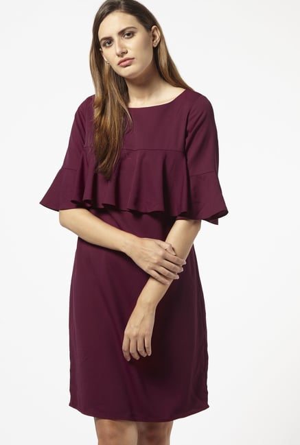 Wardrobe by Westside Aubergine Rimmi Dress Wardrobe by Westside Aubergine Rimmi Dress