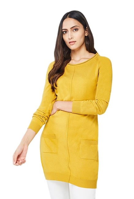 AND Mustard Textured Tunic AND Mustard Textured Tunic