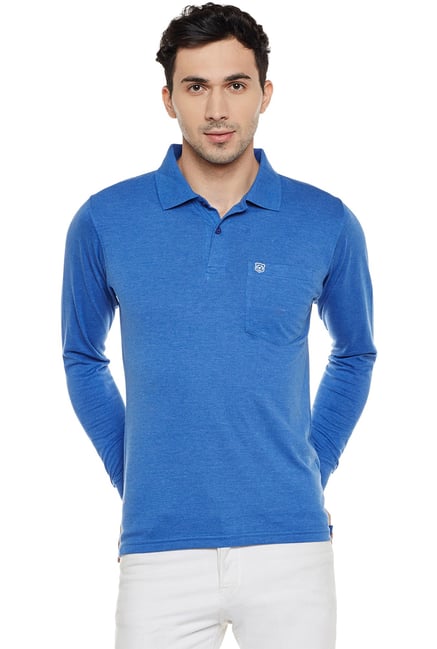 Neva Blue Regular Fit Solid T-shirt Neva Blue Regular Fit Solid T-shirt