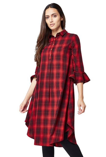 AND Red & Black Checks Tunic AND Red & Black Checks Tunic