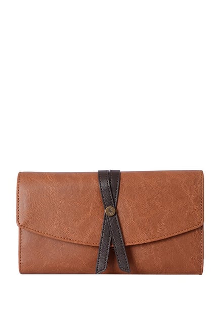 Baggit Fetch Caramel Brown Solid Flap Wallet Baggit Fetch Caramel Brown Solid Flap Wallet