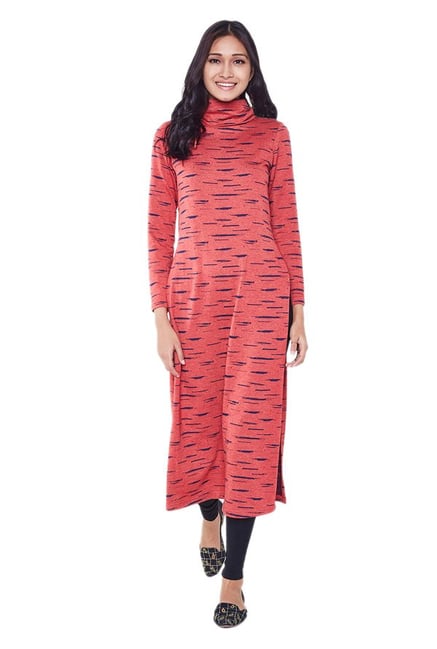 Global Desi Coral Printed Tunic Global Desi Coral Printed Tunic
