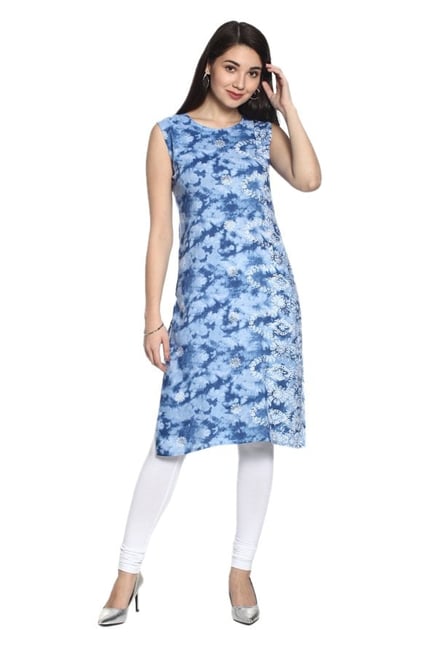 Soch Blue Printed Cotton Kurta Soch Blue Printed Cotton Kurta