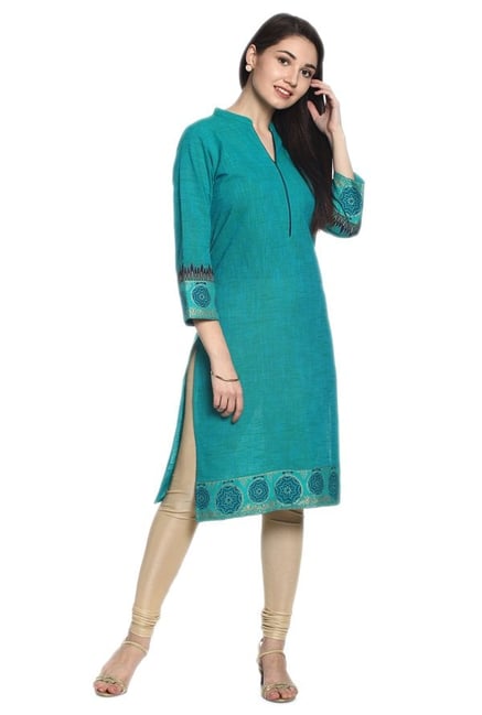 Soch Green Textured Cotton Kurta Soch Green Textured Cotton Kurta