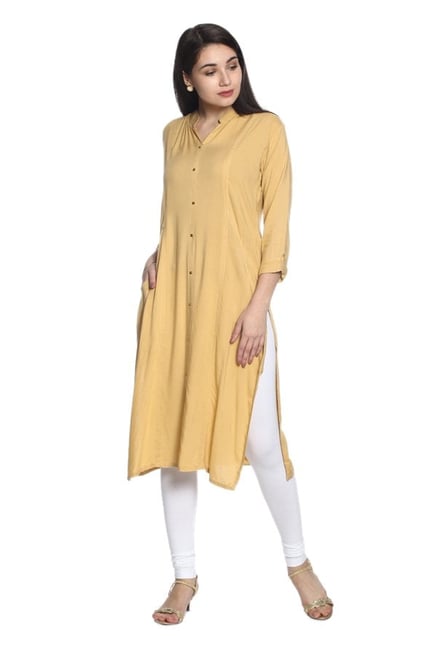 Soch Beige Regular Fit Cotton Kurta Soch Beige Regular Fit Cotton Kurta