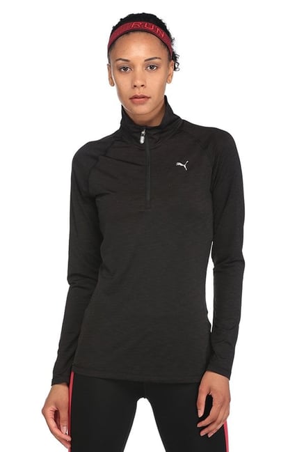 Puma Black Textured Core-Run T-Shirt Puma Black Textured Core-Run T-Shirt