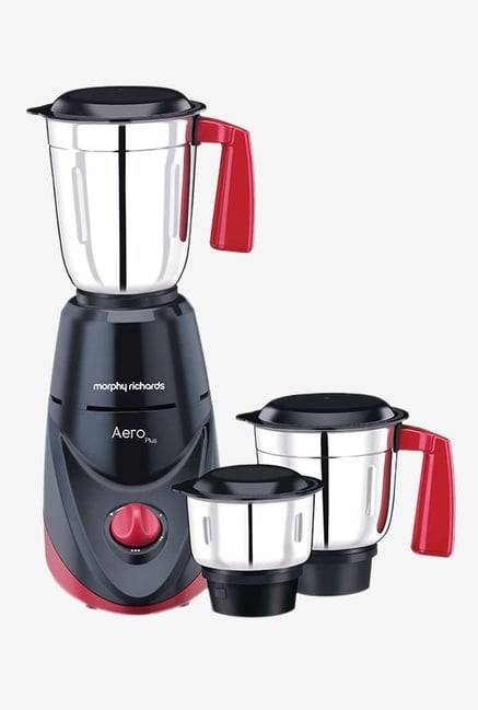 Morphy Richards Aero Plus 500 W 3 Jars Mixer Grinder (Black/Wine) Morphy Richards Aero Plus 500 W 3 Jars Mixer Grinder (Black/Wine)