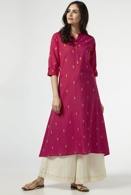 Utsa by Westside Pink Pure Cotton Kurta Utsa by Westside Pink Pure Cotton Kurta