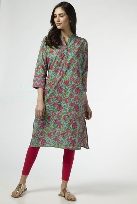 Utsa by Westside Turquoise Pure Cotton Kurta Utsa by Westside Turquoise Pure Cotton Kurta