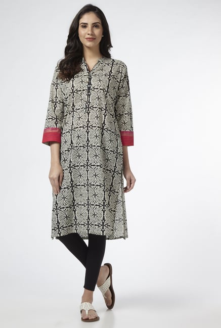 Utsa by Westside Black Pure Cotton Kurta Utsa by Westside Black Pure Cotton Kurta