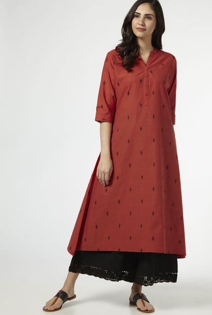 Utsa by Westside Rust Pure Cotton Kurta Utsa by Westside Rust Pure Cotton Kurta