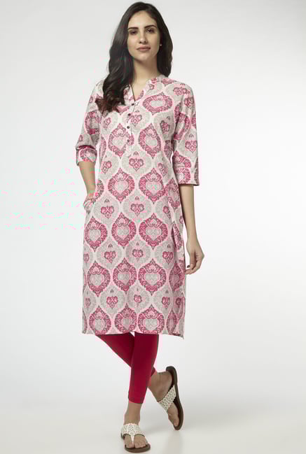 Utsa by Westside Pink Pure Cotton Kurta Utsa by Westside Pink Pure Cotton Kurta