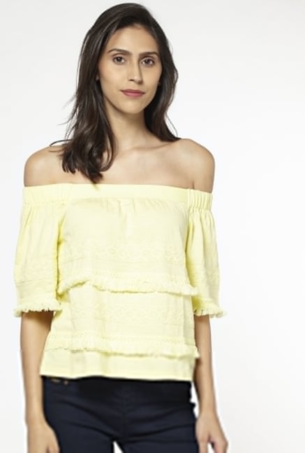 LOV by Westside Yellow Brittany Top LOV by Westside Yellow Brittany Top