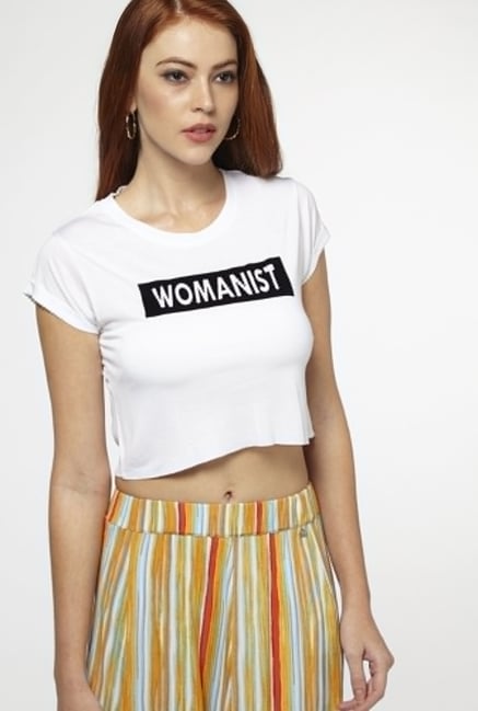 Nuon by Westside White Crop Top Nuon by Westside White Crop Top
