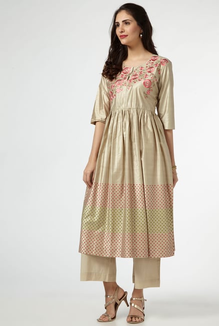 Vark by Westside Beige Ethnic Set Vark by Westside Beige Ethnic Set