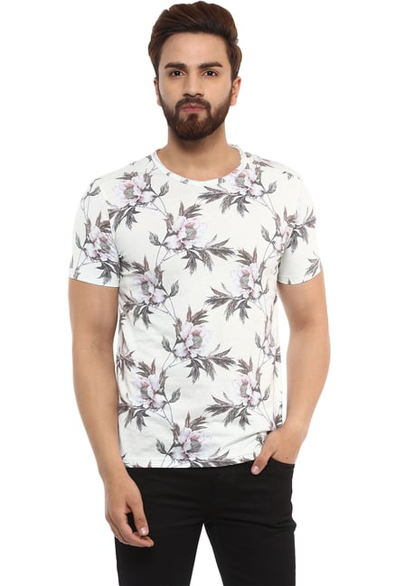 Mufti Cream Printed T-Shirt Mufti Cream Printed T-Shirt