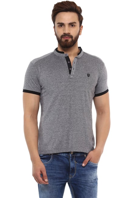 Mufti Grey Half Sleeves Cotton T-Shirt Mufti Grey Half Sleeves Cotton T-Shirt