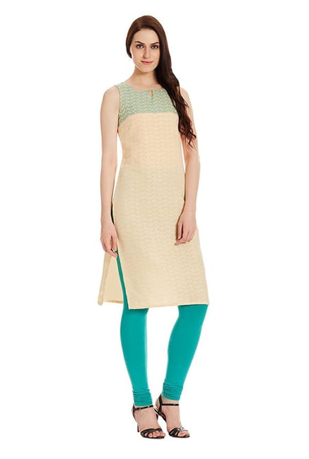 Aurelia Beige Printed Cotton Kurta Aurelia Beige Printed Cotton Kurta