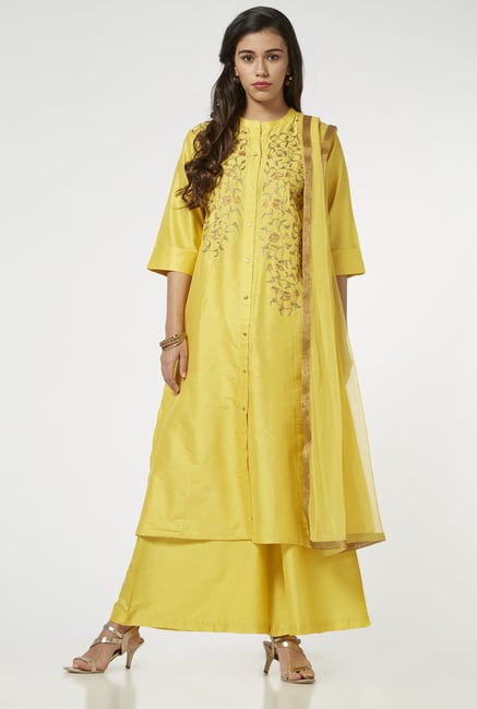 Vark by Westside Yellow Ethnic Set Vark by Westside Yellow Ethnic Set