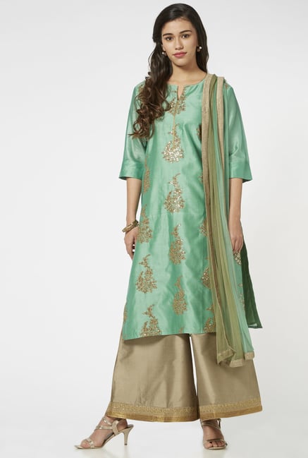 Vark by Westside Sea Green Ethnic Set Vark by Westside Sea Green Ethnic Set
