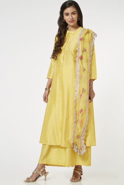 Vark by Westside Yellow Ethnic Set Vark by Westside Yellow Ethnic Set