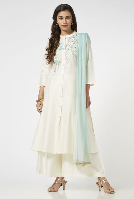 Vark by Westside Off White Ethnic Set Vark by Westside Off White Ethnic Set
