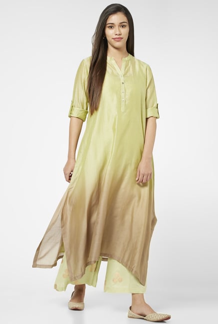 Zuba by Westside Lime Green Kurta with Inner Zuba by Westside Lime Green Kurta with Inner
