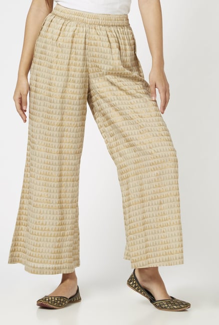 Zuba by Westside Beige Palazzos Zuba by Westside Beige Palazzos