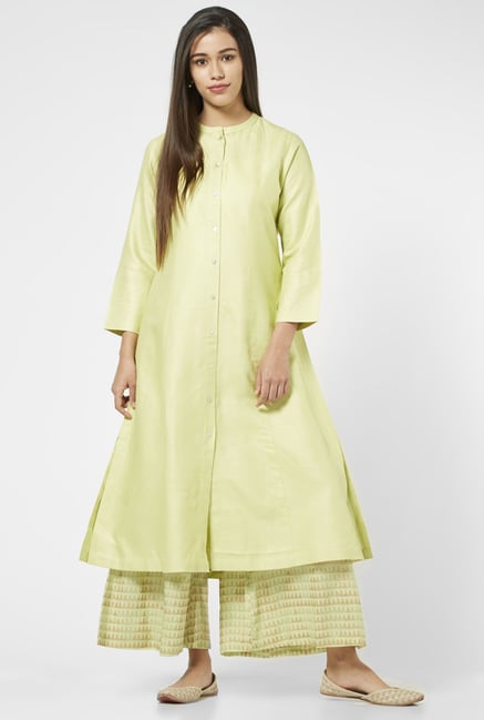 Zuba by Westside Lime Green Kurta Zuba by Westside Lime Green Kurta