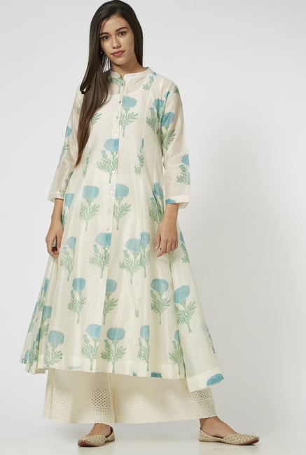 Zuba by Westside Turquoise Kurta with Inner Zuba by Westside Turquoise Kurta with Inner