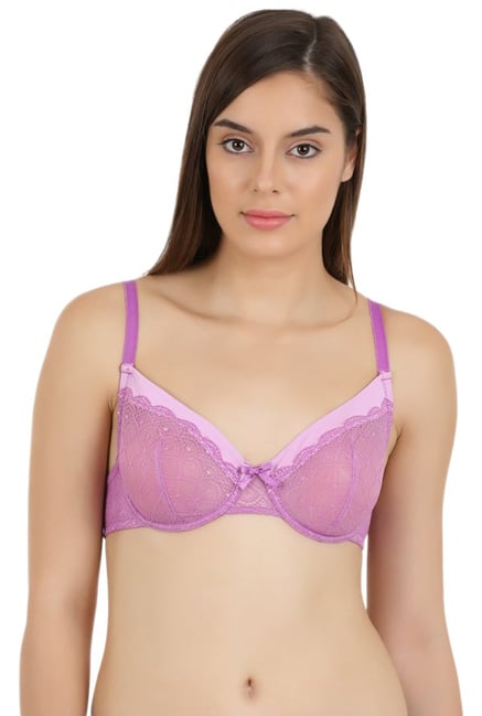Zivame Purple Under Wired Non Padded Bra Zivame Purple Under Wired Non Padded Bra