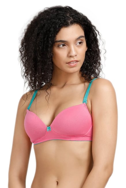 Rosaline By Zivame Pink Non Wired Padded Bra Rosaline By Zivame Pink Non Wired Padded Bra