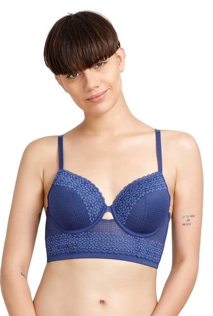 Zivame Navy Under Wired Padded Bra Zivame Navy Under Wired Padded Bra
