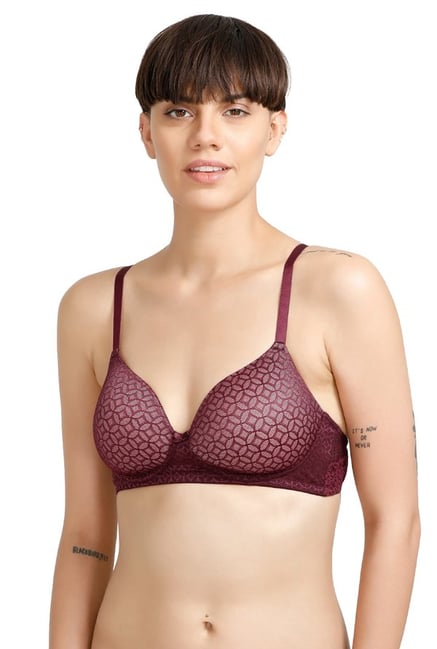 Zivame Maroon Non Wired Padded Bra Zivame Maroon Non Wired Padded Bra