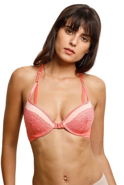 Zivame Peach Under Wired Padded Bra Zivame Peach Under Wired Padded Bra