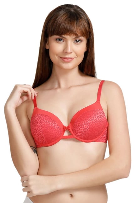 Zivame Red Under Wired Padded Bra Zivame Red Under Wired Padded Bra