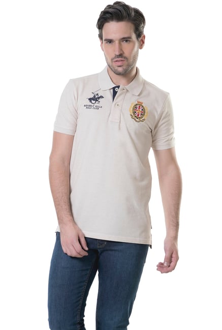 BHPC Cream Sport Fit Cotton T-Shirt BHPC Cream Sport Fit Cotton T-Shirt
