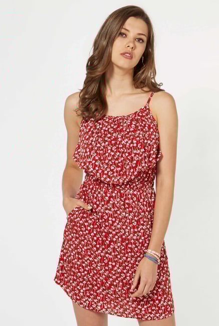 Nuon by Westside Dark Red Riko Dress Nuon by Westside Dark Red Riko Dress