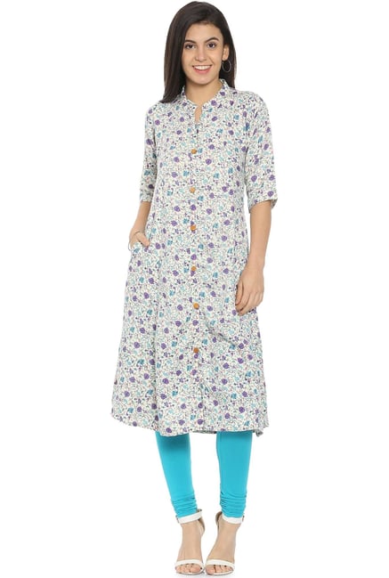 Soch White Printed Pashmina Kurta Soch White Printed Pashmina Kurta