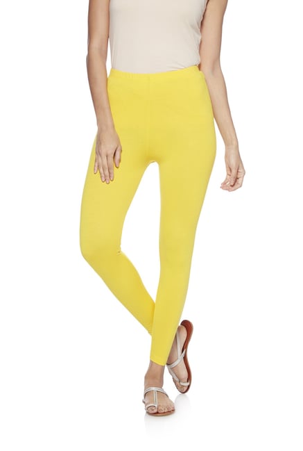 Utsa by Westside Yellow Cropped Leggings Utsa by Westside Yellow Cropped Leggings