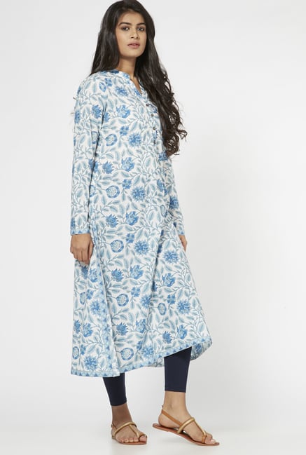 Utsa by Westside Indigo Floral Pattern Kurta Utsa by Westside Indigo Floral Pattern Kurta