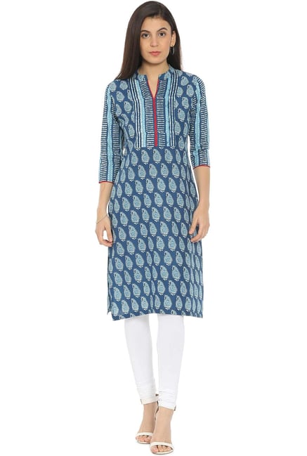Soch Indigo Printed Cotton Kurta Soch Indigo Printed Cotton Kurta