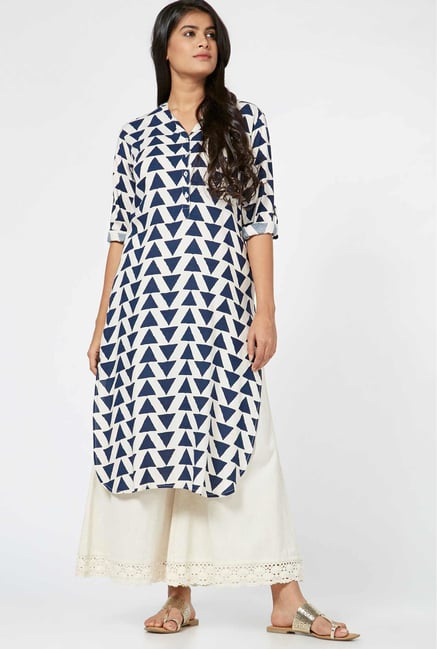 Utsa by Westside Indigo Triangle Pattern Kurta Utsa by Westside Indigo Triangle Pattern Kurta