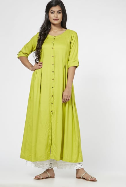 Utsa by Westside Lime Green Kurta Utsa by Westside Lime Green Kurta