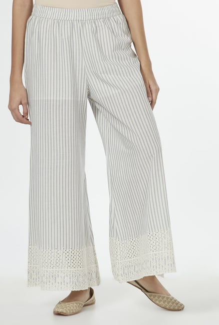 Zuba by Westside Indigo Striped Palazzos Zuba by Westside Indigo Striped Palazzos