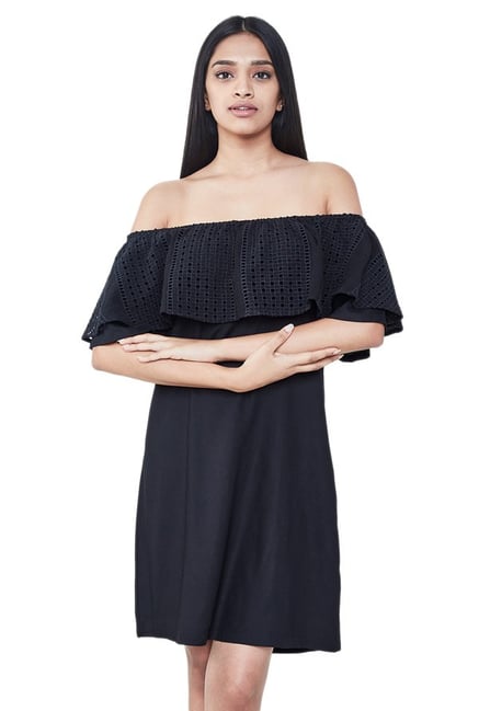 AND Black Crochet Above Knee Dress AND Black Crochet Above Knee Dress