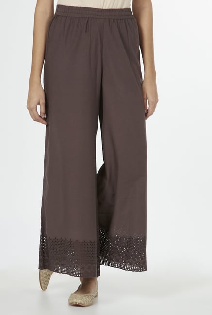 Zuba by Westside Dark Grey Palazzos Zuba by Westside Dark Grey Palazzos