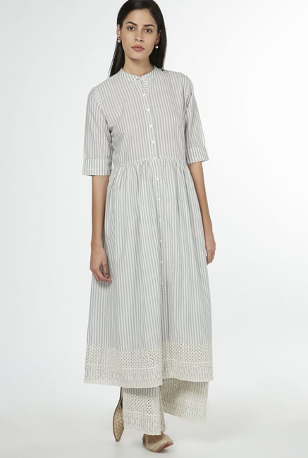 Zuba by Westside Indigo Striped Kurta Zuba by Westside Indigo Striped Kurta